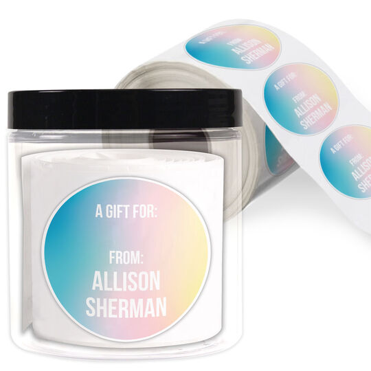 Gradient Round Gift Stickers